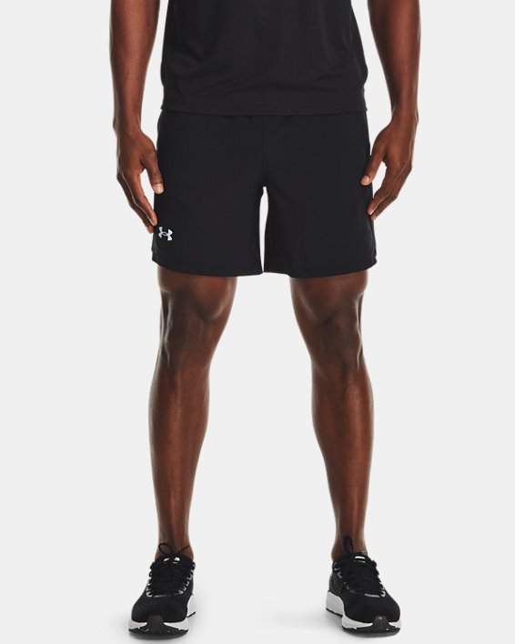 Men's UA Launch Run 7" Tape Shorts, Black, pdpMainDesktop image number 0